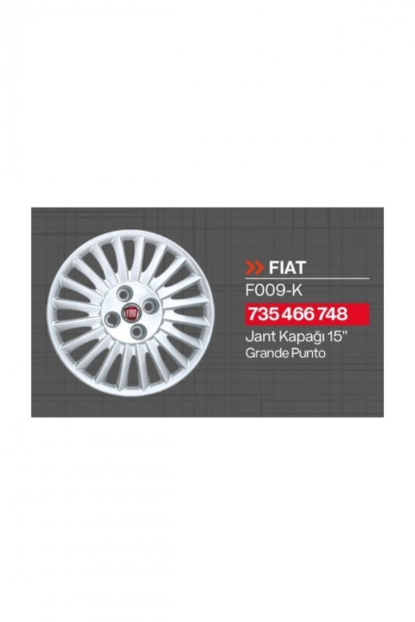 Fiat Grande Punto 15" Jant Kapağı 4lü Takım Jkf009 - K - 2