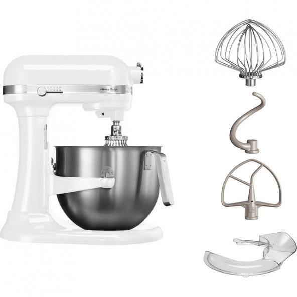 Kitchenaid 6.9 L Heavy Duty Bowl-Lift Stand Mikser 5KSM7591XEWH Beyaz - 2