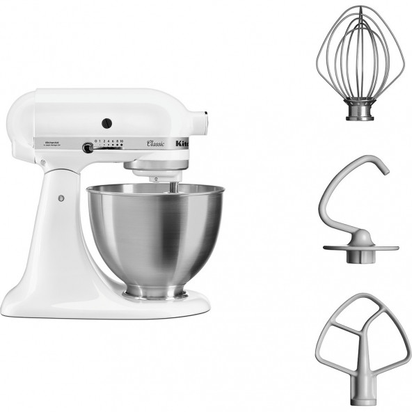Kitchenaid Classic 275 W 4''3 Lt Stand Mikser 5K45SSEFW Mat Beyaz - 2