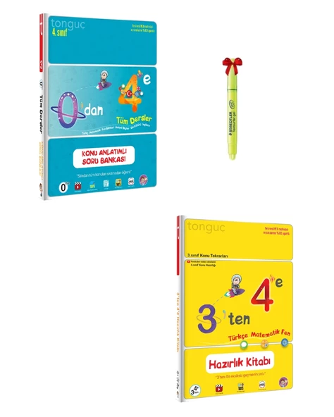 Tonguç 0'dan 4'e Hazırlık kitabı ve 3'den 4'e Hazırlık Kitabı