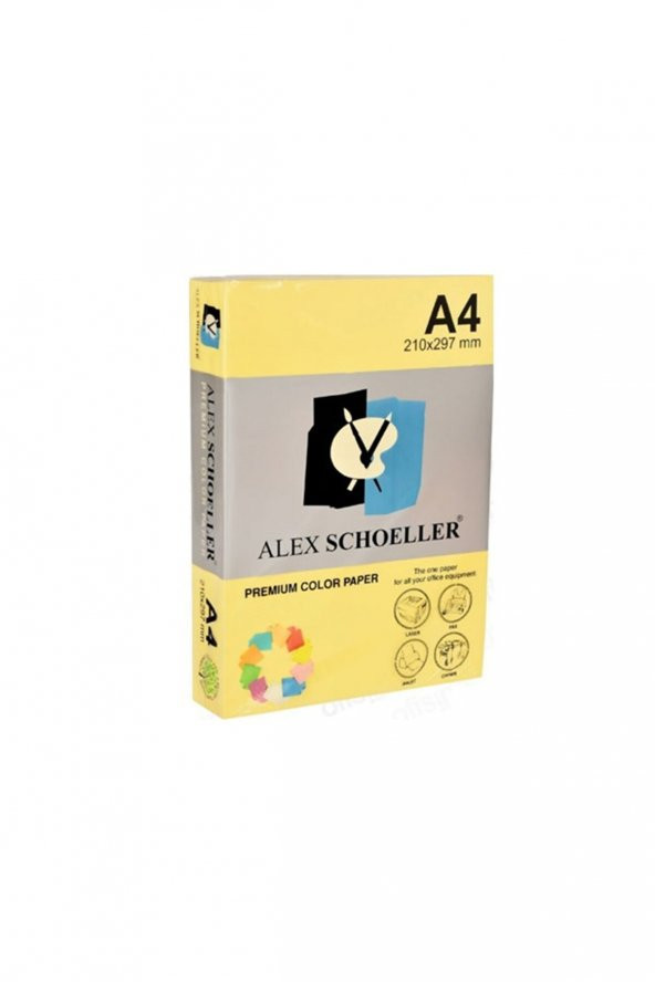 Alex Schoeller A4 Renkli Fotokopi Kağıdı 500 lü Sarı (ALX 560)