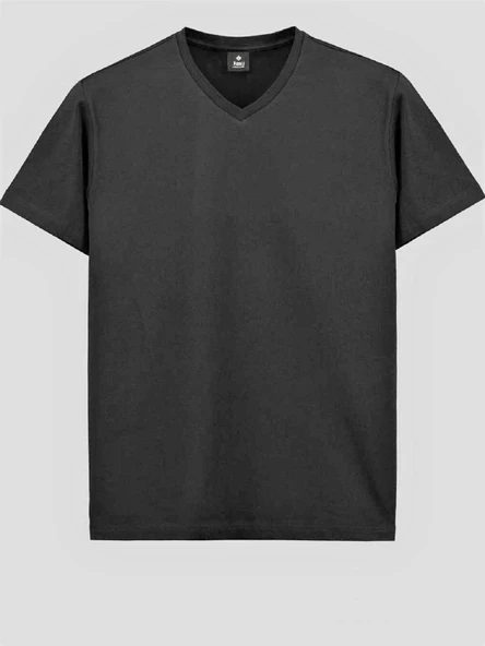JOYT22002 V YAKA TİŞÖRT REGULAR FIT %100 PAMUK COMPACK PENYE - 9