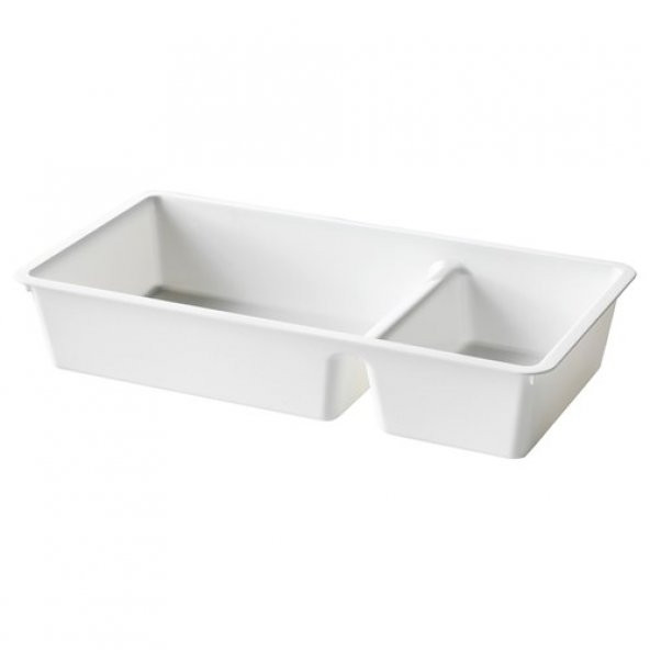 Çok Amaçlı Beyaz Kutu IKEA Bölmeli MeridyenDukkan  33x17 cm Her Alanda Kullanım