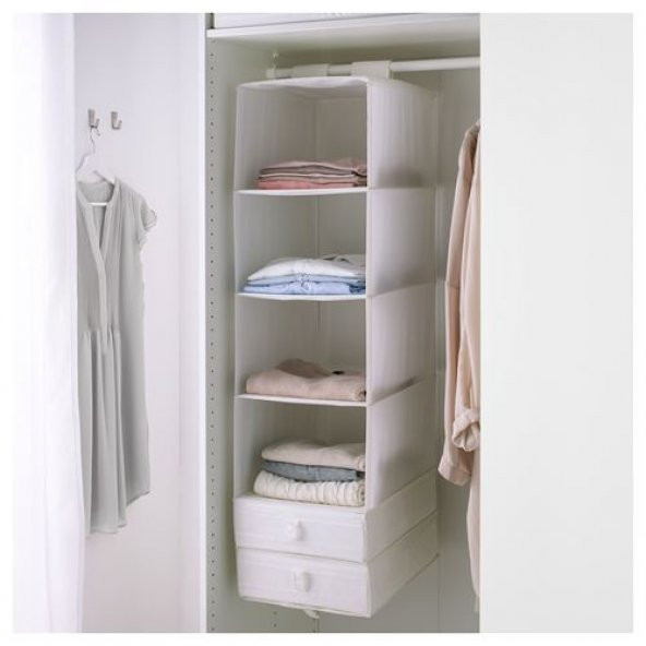 Dolap İçi Bölmeli Düzenleyici IKEA Ölçü 35x45x125 cm Beyaz Renk MeridyenDukkan Bölmeli Düzenleyici - 2