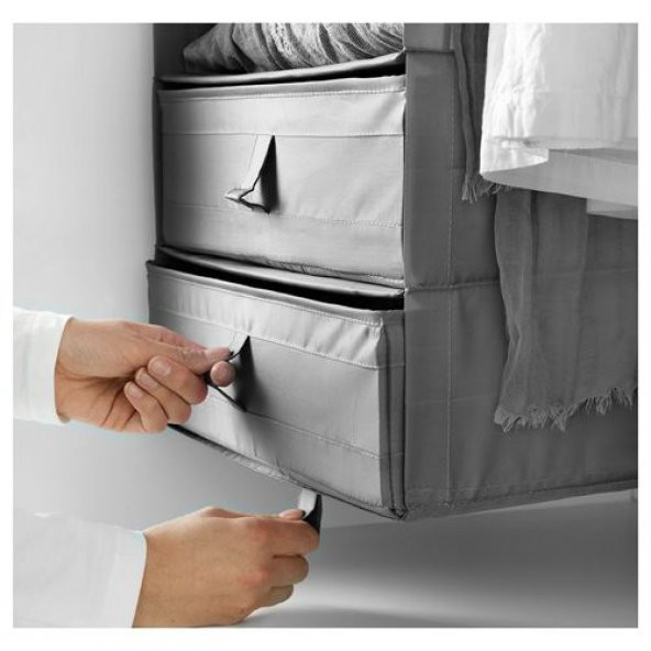 Dolap İçi Bölmeli Düzenleyici IKEA Ölçü 35x45x125 cm Gri Renk MeridyenDukkan Bölmeli Düzenleyici - 2
