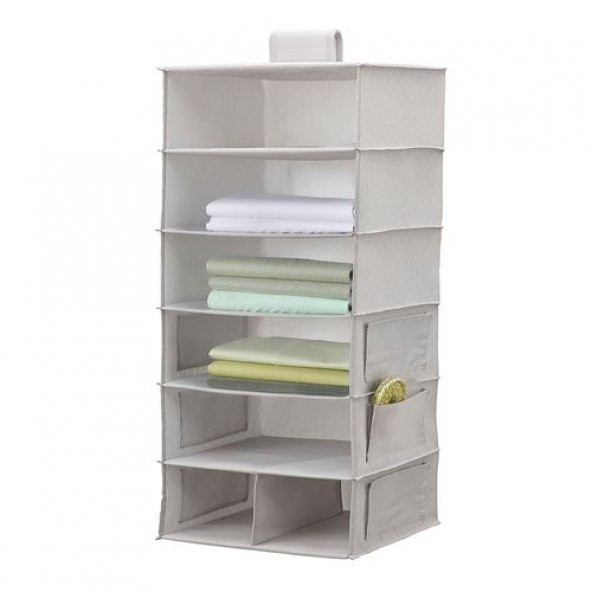 Desenli Bölmeli Dolap Düzenleyicisi IKEA Gri MeridyenDukkan 30x30x90 Cm Düzenleme Bölmeli Dolapiçi - 3