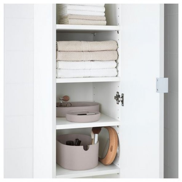Ayna Kapaklı Saklama Kutusu IKEA Bölmeli- Plastik Mantar MeridyenDukkan 24x17 Cm Makyaj-Takı Organizeri - 5