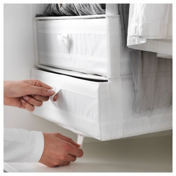 Çekmece İçi Düzenleyici IKEA Bölmeli Kutu-Katlanır MeridyenDukkan 44x34x11 Cm Takı-Kemer Düzen Kutusu - Resim 2