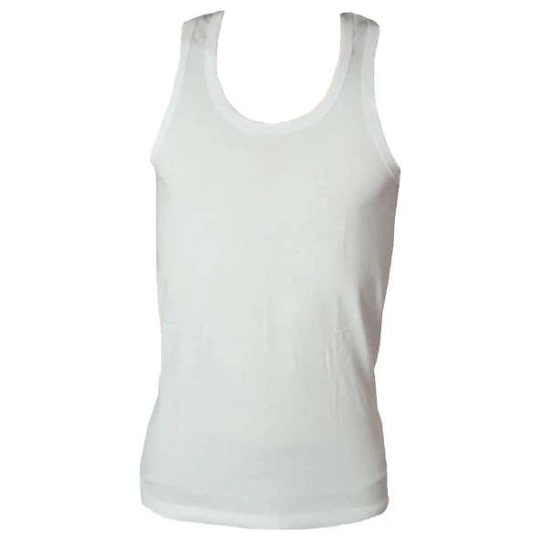 Nazar Yıldız Erkek Penye Atlet Büyük Beden Beyaz - Resim 2