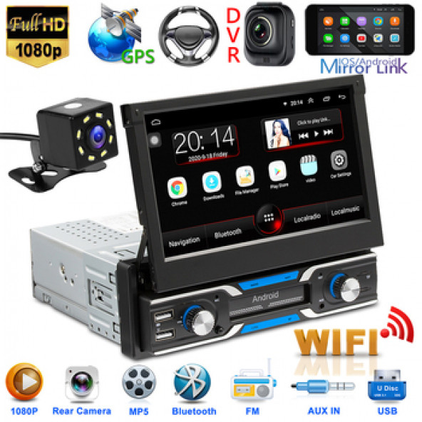 ProfroCAR 1DIN 7inc indash (içten çıkmalı ve oto açılır ekran ile Android 11 - 2/16gb. Yeni son 2022 model - 3