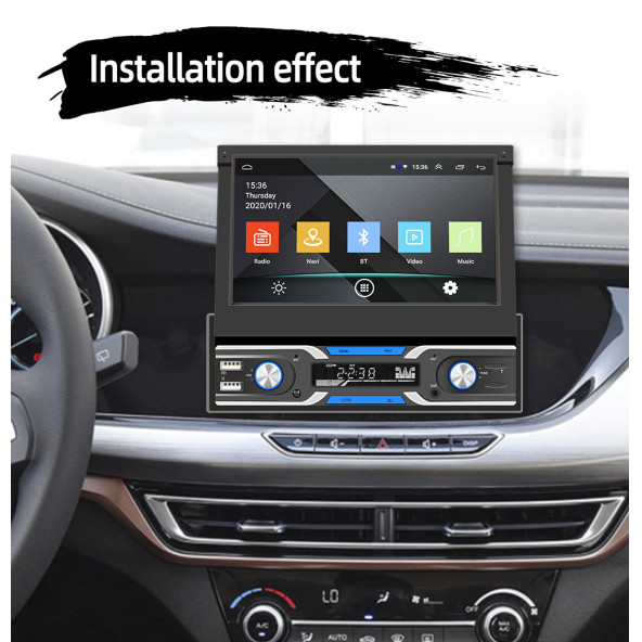 ProfroCAR 1DIN 7inc indash (içten çıkmalı ve oto açılır ekran ile Android 11 - 2/16gb. Yeni son 2022 model - 4