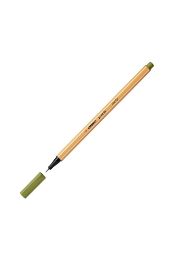 Stabilo 88 Fineliner 0.4 mm İnce Keçe Uçlu Keçeli Kalem Bataklık Yeşili 88/37 (10 Lu Paket)