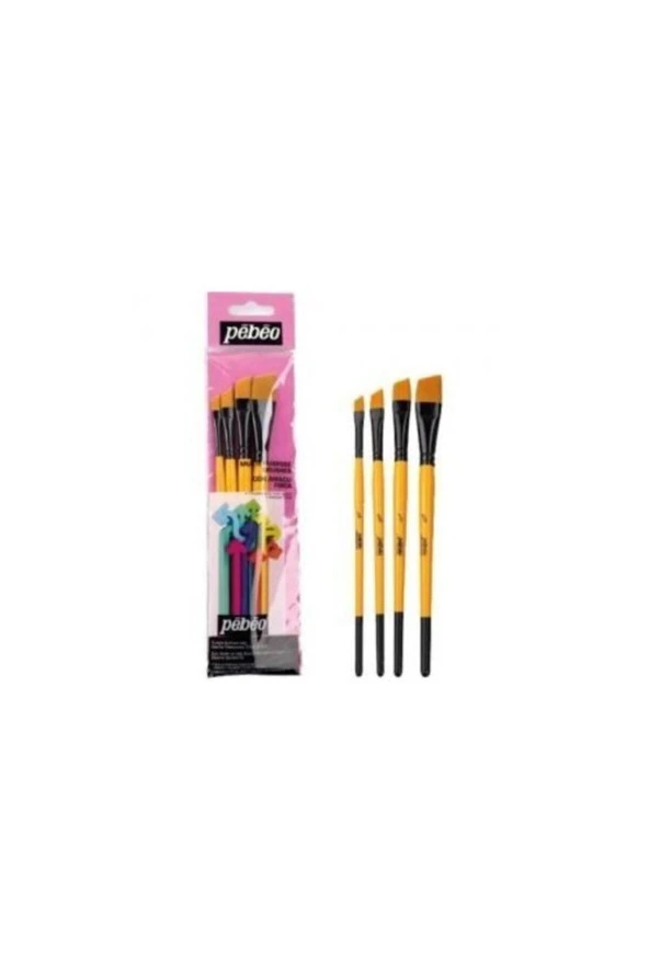 Pebeo Fırça Seti Angular No:1/4-3/8-1/2-5/8 4 Lü Fırça Seti SET-9
