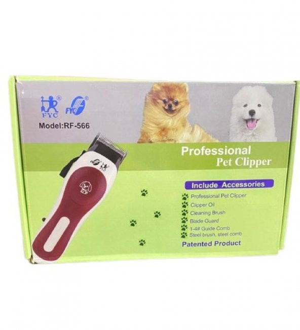 FYC RF-566 ELEKTRİKLİ KÖPEK TIRAŞ MAKİNESİ SETİ