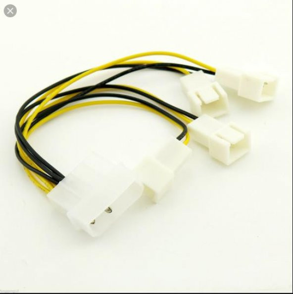 PSU Fan Çoklayıcı - 1 Molex - 4x 3 Pin