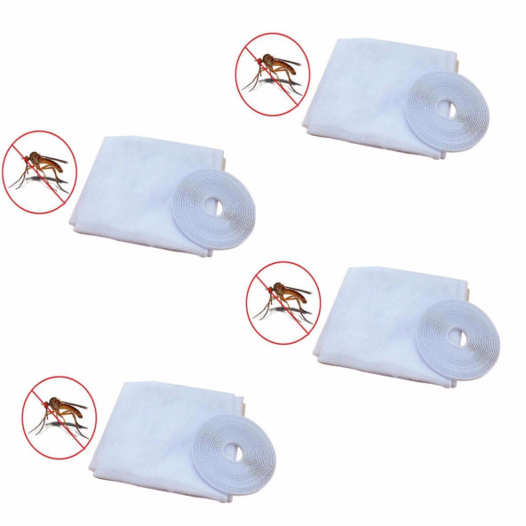 4 ADET PENCERE SİNEKLİĞİ PRATİK TÜL SİNEKLİK 75 X 125 cm - 2