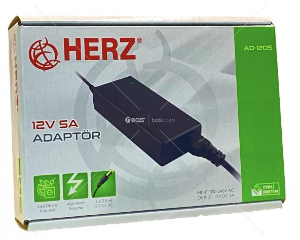Herz AD-1205 12V 5A Adaptör