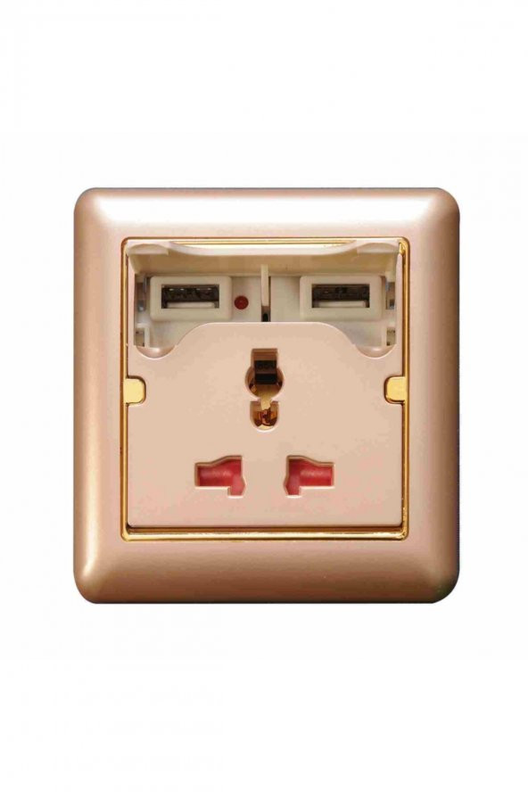 B2250 1.0 + 2.0 Amper 2 Usb Girişli Sıva Altı /sıva Üstü Priz