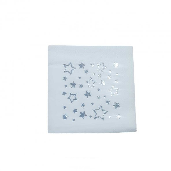 Yıldızlı  Kağıt Peçete Varaklı 33X33 CM  (16 Adet) - 2