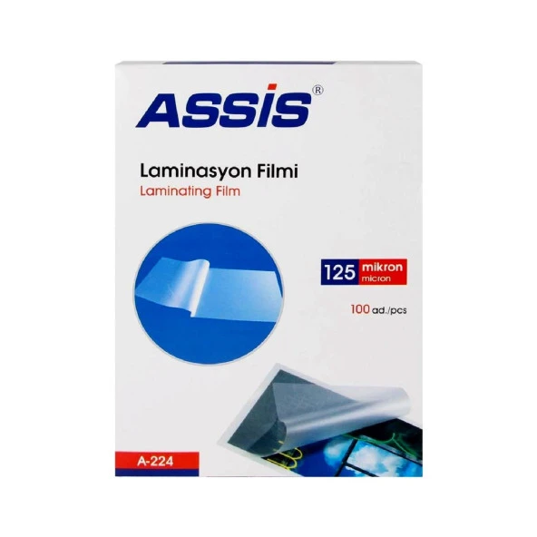 Assis A4 Laminasyon Filmi 100 Adet 125 Mikron