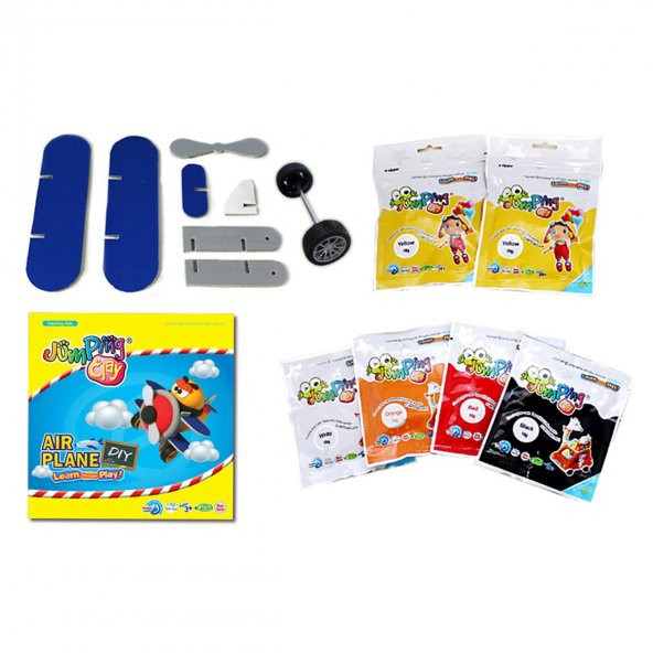 Jumping Clay Kendi Oyuncağını Kendin Yap Modelleme Oyun Hamuru Seti Uçak - 2