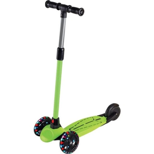 Furkan Toys Dragon Yeşil LED Işıklı Scooter