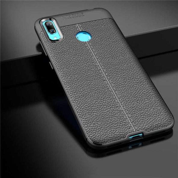 Huawei Y7 Prime 2019 Kılıf Zore Niss Deri Desenli Silikon Kılıf - 10