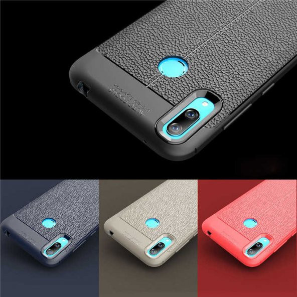 Huawei Y7 Prime 2019 Kılıf Zore Niss Deri Desenli Silikon Kılıf - 6