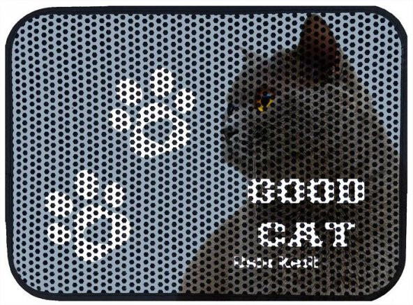 Miapet Elekli Desenli Kedi Tuvalet Önü Paspası 60 x 45 cm Good Cat