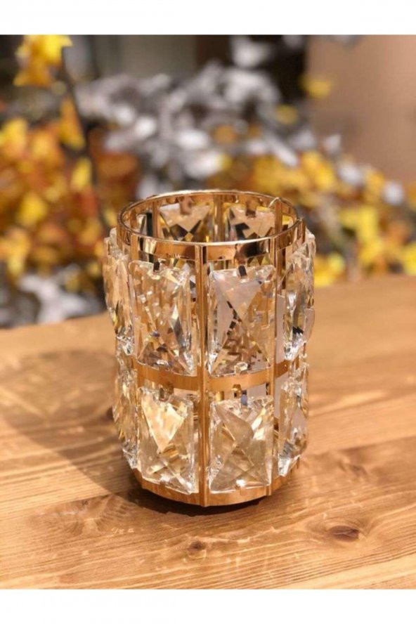 Dekoratif Büyük Metal Gold Mumluk / Şamdanlık