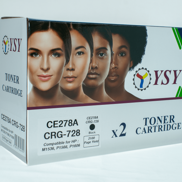 HP 78A CE278A Toner için YSY Uyumlu Toner Kartuşu HP Laserjet 1536dnf MFP P1606dn 1606dn P1606 HP Laserjet MFP M1536dnf P1566 P1560 Toner Kartuşu(Siyah, 2'li Paket) - 2