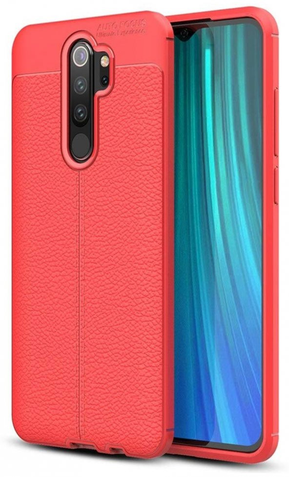 Xiaomi Redmi Note 8 Pro Kılıf Deri Görünüm Sert Karbon Kapak - 2