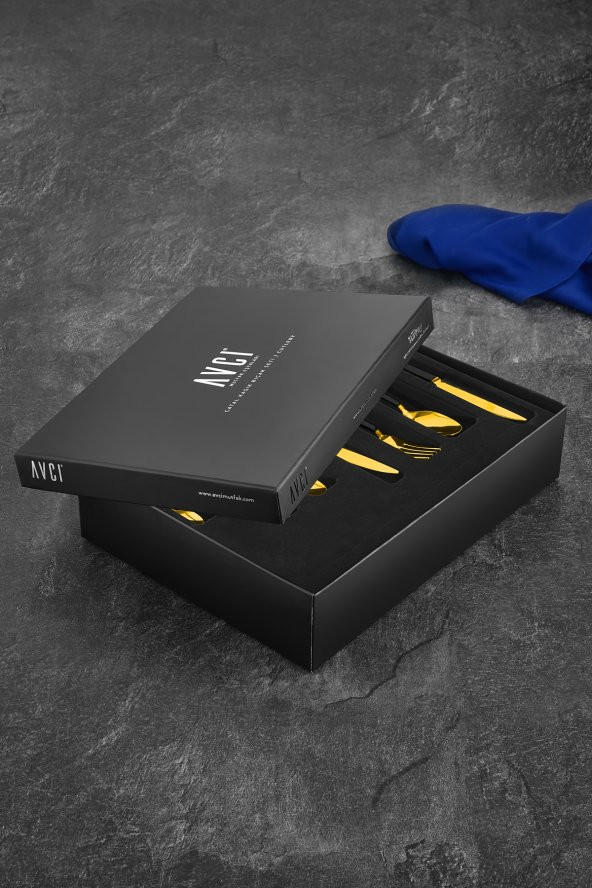 Black Mix Touch Mat 84 Parça Çatal Kaşık Bıçak Takımı 18/10 Paslanmaz Çelik - 2