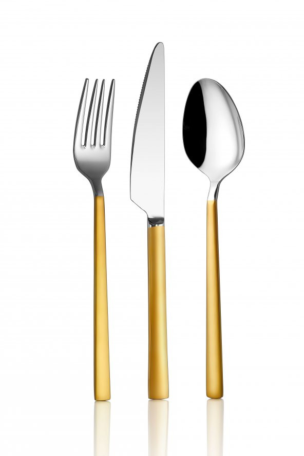 Soft Touch Mat 36 Parça Çatal Kaşık Bıçak Takımı 18/10 Paslanmaz Çelik - Resim 2