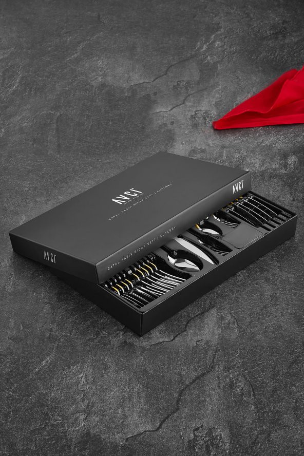 Soft Touch Mat 36 Parça Çatal Kaşık Bıçak Takımı 18/10 Paslanmaz Çelik - Resim 3