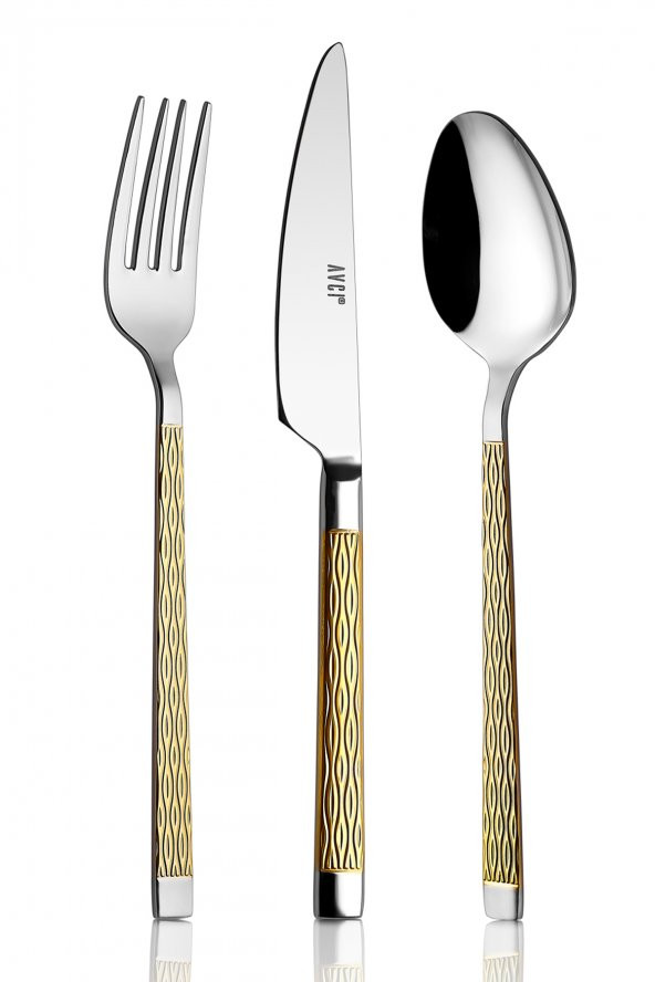 Pera Gold 60 Parça Çatal Kaşık Bıçak Takımı 18/10 Paslanmaz Çelik (Bıçaklı) - 3