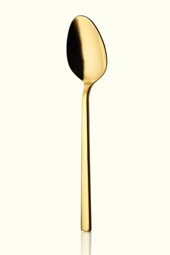 Klas Titanyum Parlak Gold 12 Adet Çay Kaşık 18/10 Paslanmaz Çelik 2,5 mm