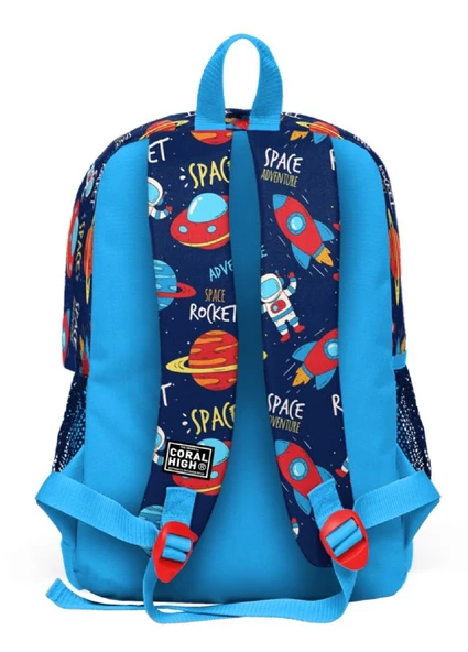 Coral High Astronot ve Uzay Baskılı İlkokul ve Günlük Sırt Çantası - Erkek Çocuk - 4