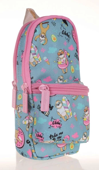 Kaukko Nature Junior Bag Flamingo ve Avokado Kalem Çantası - Kız Çocuk - 2