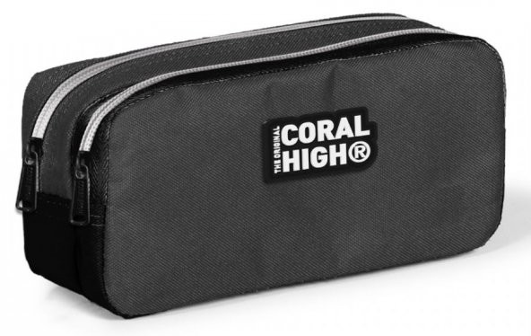 Coral High Siyah İki Bölmeli Kalem Çantası -Erkek Çocuk