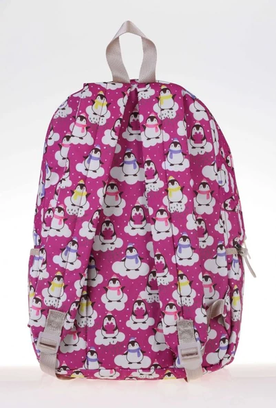 Kaukko Nature Pembe Penguen İlk ve Ortaokul Sırt Çantası - Resim 3