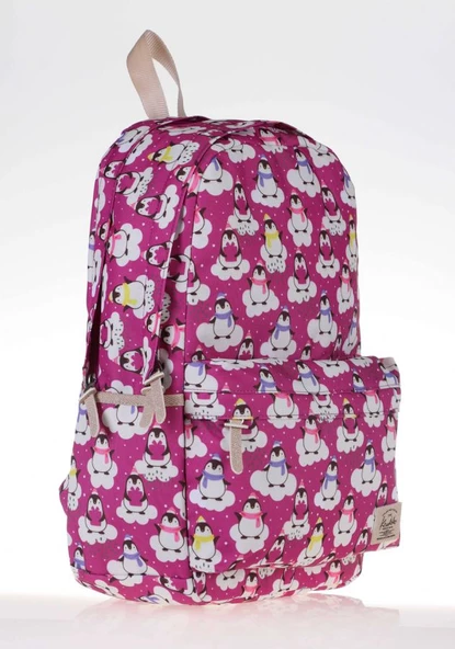 Kaukko Nature Pembe Penguen İlk ve Ortaokul Sırt Çantası - Resim 2