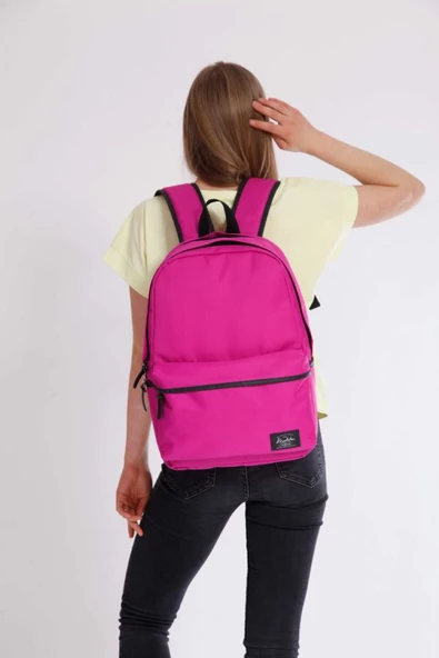 Kaukko Basic Fuşya Okul ve Günlük Sırt Çantası - Resim 4