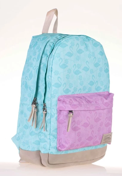 Kaukko Wichlight Mavi - Mor Flamingo Okul ve Günlük Sırt Çantası - Resim 2