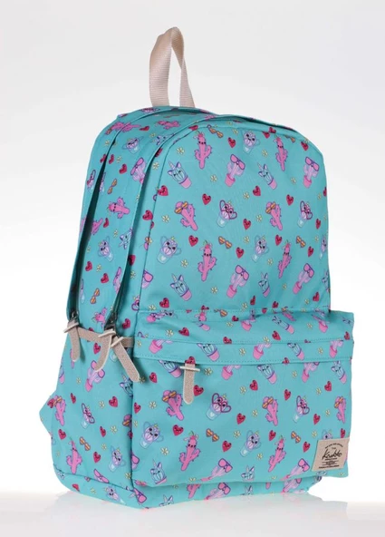 Kaukko Nature Turkuaz Kaktüs İlk ve Ortaokul Sırt Çantası - Resim 2