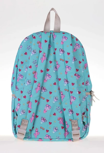 Kaukko Nature Turkuaz Kaktüs İlk ve Ortaokul Sırt Çantası - Resim 3