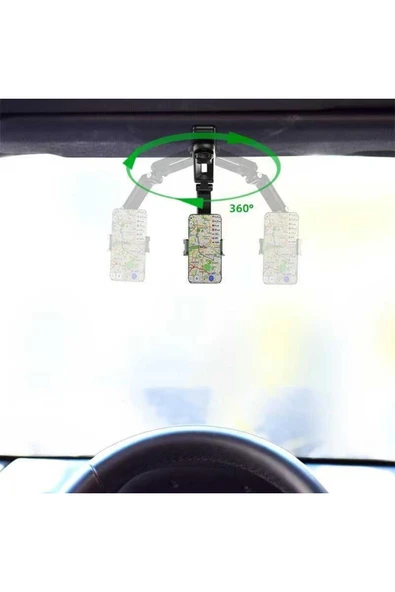 Çok Amaçlı Araç İçi, Güneşlik, Masa ve Ofis Telefon Tutucu Car Holder - 5