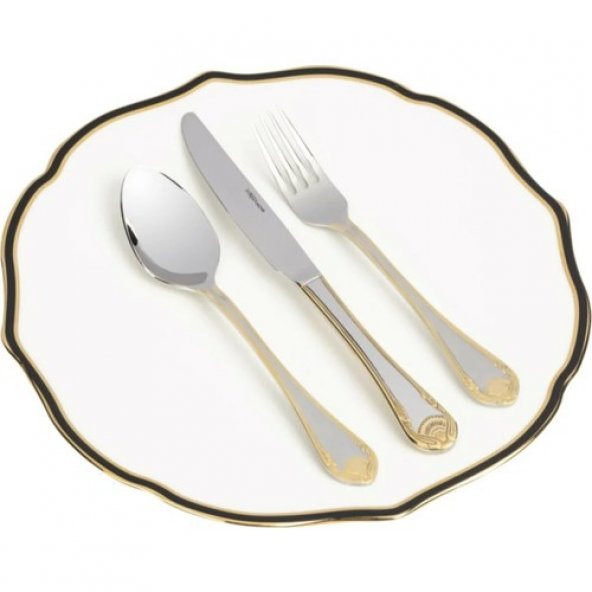 Mikasa Moor Bianca Gold-Mirror 90 Parça Çatal Kaşık Bıçak Seti P050.397104