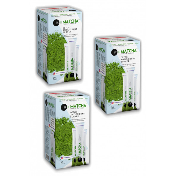 3 Kutu Matcha Premium Japanese Maça Japon Çayı Orijinal - 1