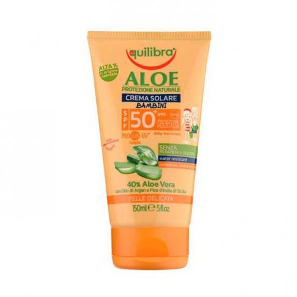 Equilibra Aloe SPF50+ Çocuklar için Güneş Kremi 150ML